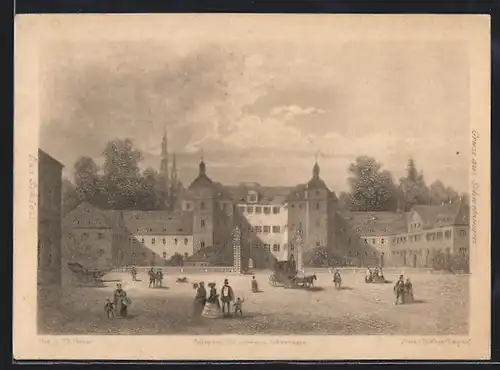 Künstler-AK Schwetzingen, Das Schloss