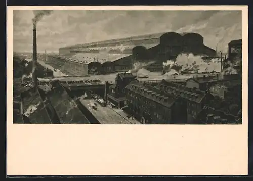 AK Essen, Friedrich Krupp Hallen, Werkstatt für Guss- und Schmiedestücke