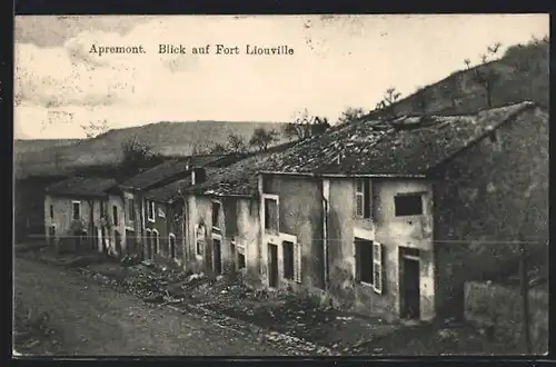 AK Apremont, Blick auf Fort Liouville