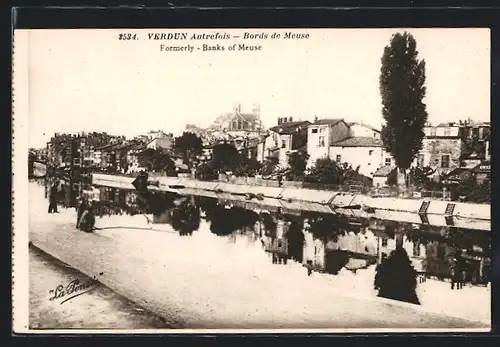 AK Verdun, Autrefois, Bords de Meuse