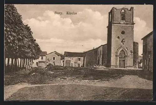 AK Buzy, Zerstörte Kirche
