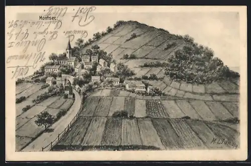 AK Montsec, Totalansicht aus der Vogelschau