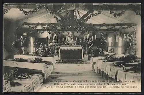 AK Verdun, Ossuaire provisoire des Champs de Bataille de Verdun