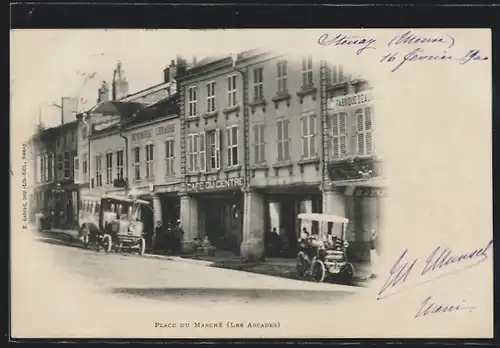 AK Stenay, Place du Marche, Les Arcades