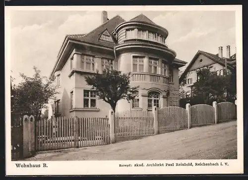 AK Reichenbach i. V., Wohnhaus B., Entwurf: Architekt Paul Reinhold