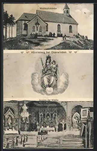 AK Oberwinden, Teilansicht Wallfahrtskirche, Hörnleberg