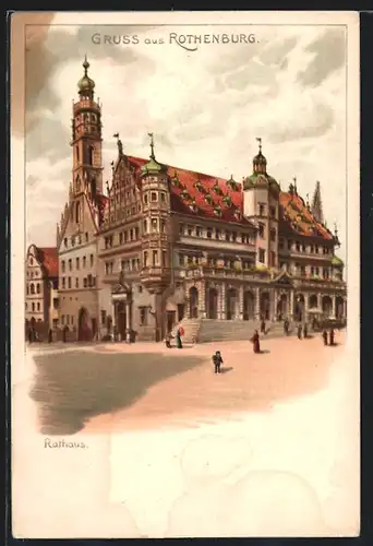 Künstler-AK Rothenburg, Rathaus