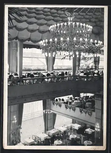 AK Berlin, Cafe am Zoo, Budapester Strasse 9a, Innenansicht