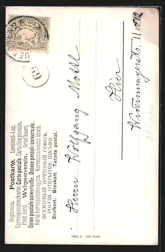 Künstler-AK August Müller - München: Hund schaut zu Pferd auf