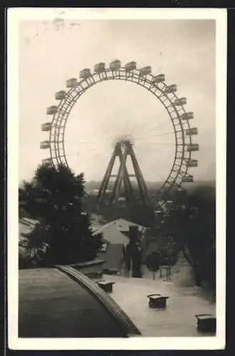 AK Wien, Blick auf Prater, Riesenrad