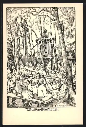 Künstler-AK Waldgottesdienst für Kinder