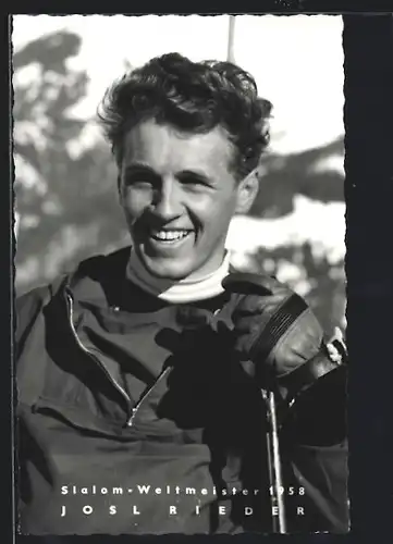 AK Skirennfahrer Josl Rieder, Slalom-Weltmeister 1958