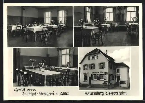 AK Wurmberg b. Pforzheim, Gasthof z. Adler