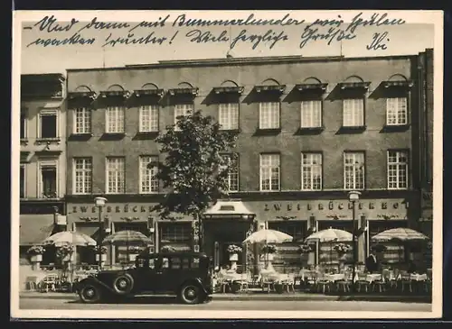 AK Düsseldorf, Hotel Restaurant Zweibrücker Hof in der Königsallee 92