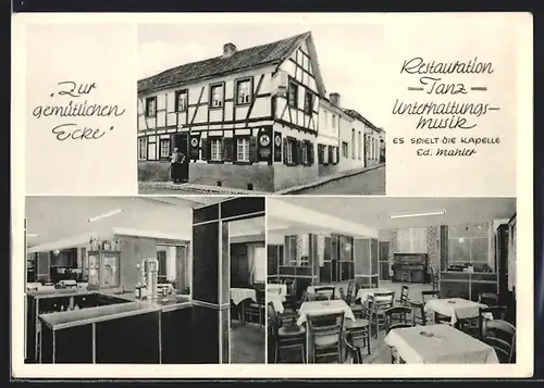 AK Ippendorf, Restaurant Zur gemütlichenEcke, drei Motive