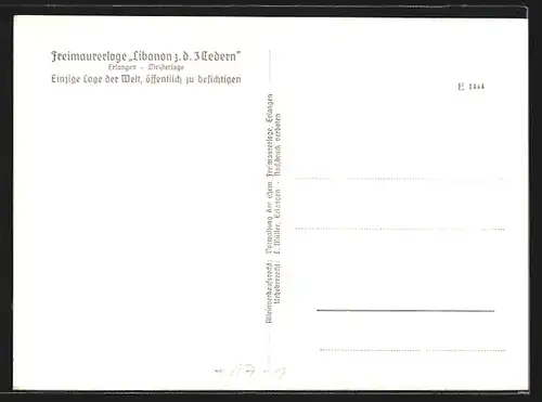 AK Erlangen, Freimaurerloge Libanon z. d. drei Zedern