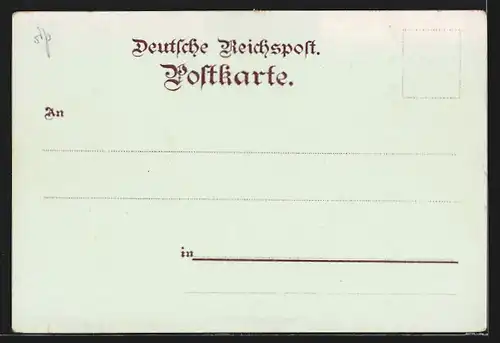 Lithographie Walporzheim, Gasthaus St. Peter, Bunte Kuh