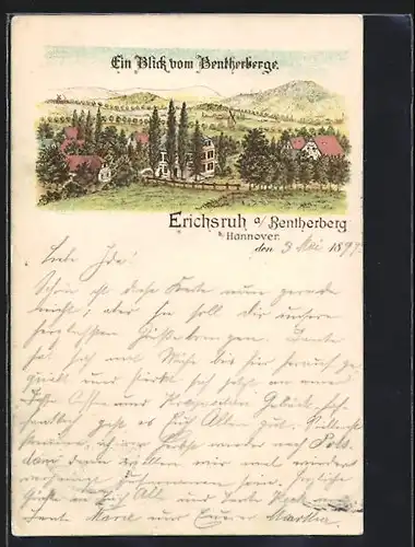 Lithographie Hannover, Erichsruh a. Bentherberg