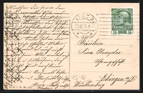 AK Zwei Mädchen auf einem Rodelschlitten, Neujahrsgruss