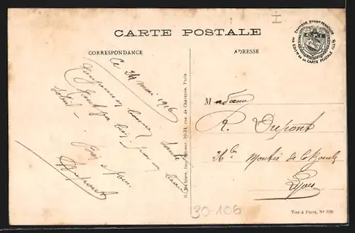 AK La Reve - La Réalité, Unterkunft zuhause und im Feld