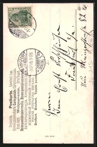 Künstler-AK M. Müller jun.: Hirsch und Rehe im Gebirge