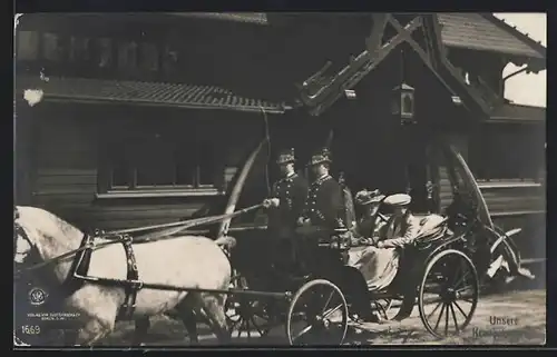 AK Unsere Kronprinzessin Cecilie in der Kutsche