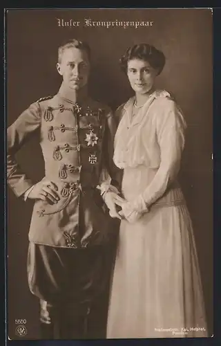 AK Unser Kronprinzenpaar, Kronprinz Wilhelm von Preussen und Kronprinzessin Cecilie