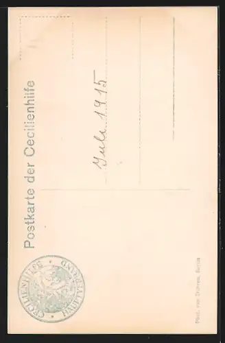 AK Prinzessin Alexandrine auf dem Arm ihrer Mutter Kronprinzessin Cecilie