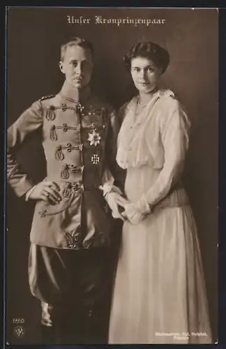 AK Unser Kronprinzenpaar, Kronprinz Wilhelm von Preussen und Kronprinzessin Cecilie