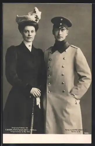 AK Kronprinz Wilhelm von Preussen mit seiner Gattin