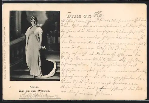 AK Königin Luise von Preussen im Kleid