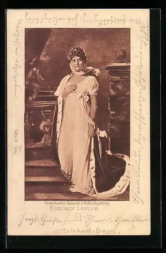 Künstler-AK Königin Luise von Preussen im Kleid