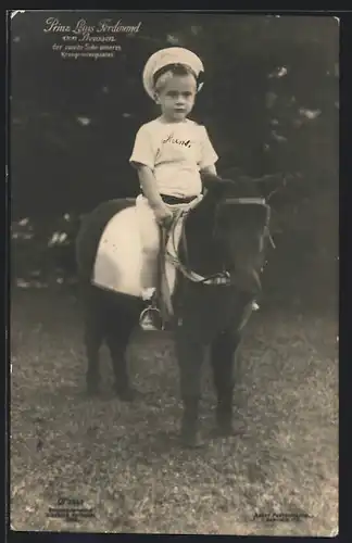 AK Prinz Louis Ferdinand auf einem Pony