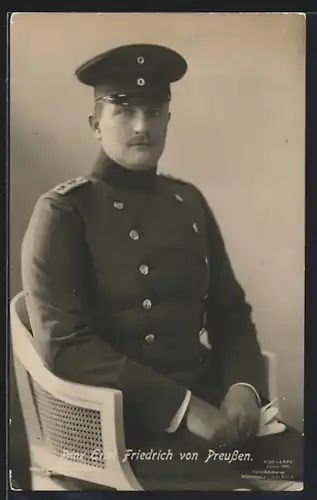 AK Prinz Eitel Friedrich von Preussen, Portrait in Uniform