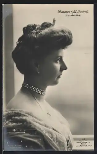 AK Prinzessin Eitel Friedrich von Preussen im Profil fotografiert