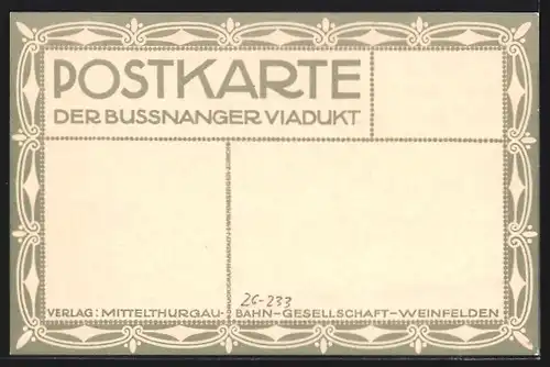 Künstler-AK Ernst E. Schlatter: Bussnang, Viadukt