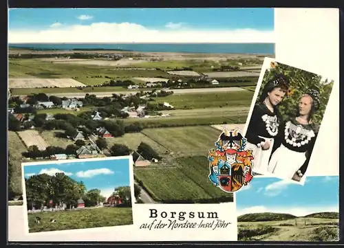 AK Borgsum a. Föhr, Ortsansicht, Wappen