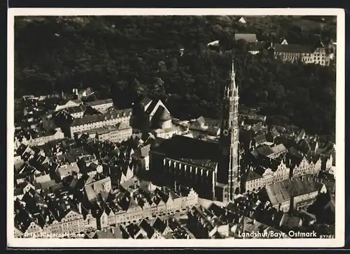 AK Landshut /Bayr. Ostmark, Ortsansicht, Fliegeraufnahme