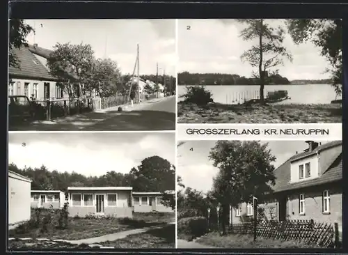 AK Grosszerlang b. Neuruppin, FDGB-Erholungsheim Märkisches Haus, Bungalowsiedlung