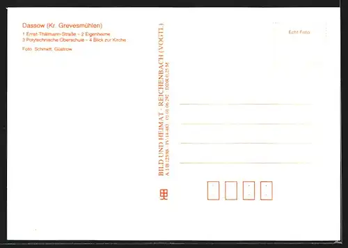 AK Dassow b. Grevesmühlen, Ernst-Thälmann-Strasse, Polytechnische Oberschule