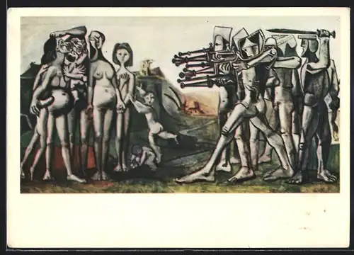 Künstler-AK sign. Pablo Picasso: Massacre en Corée