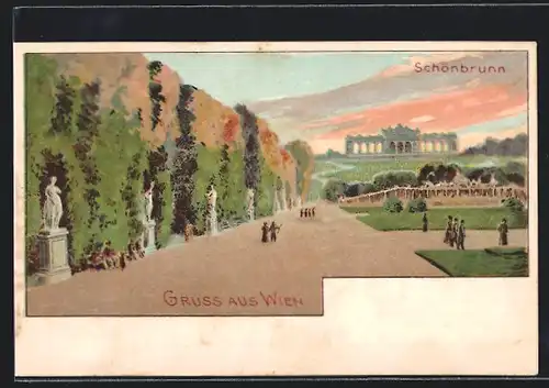 Künstler-AK Richard Hegedüs-Geiger: Wien, Schönbrunn