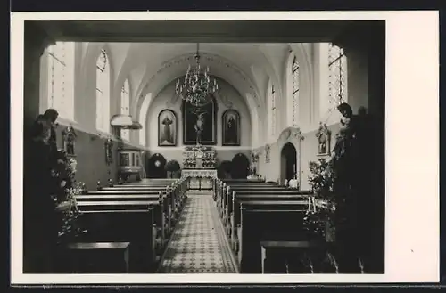 AK Wien-Ober-St. Veit, St. Josefsheim, Innenansicht der Kirche