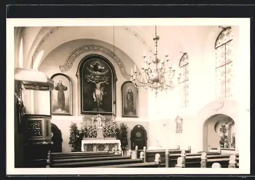 AK Wien-Ober St. Veith, Josefsheim, Innenansicht der Kirche