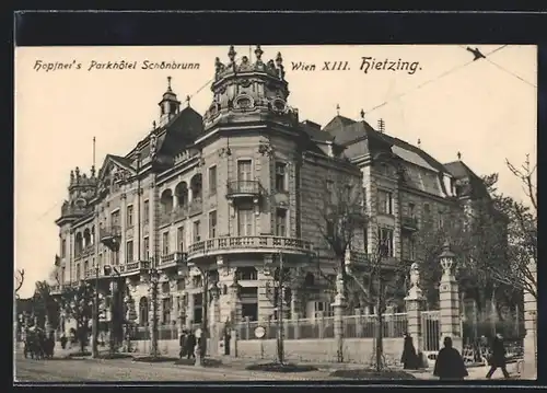 AK Wien-Hietzing, Hopfner`s Parkhotel Schönbrunn