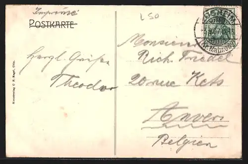 AK Hellenthal / Eifel, Totalansicht, Gasthof Math. Lind