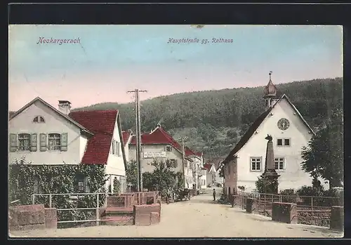 AK Neckargerach, Hauptstrasse gg. Rathaus