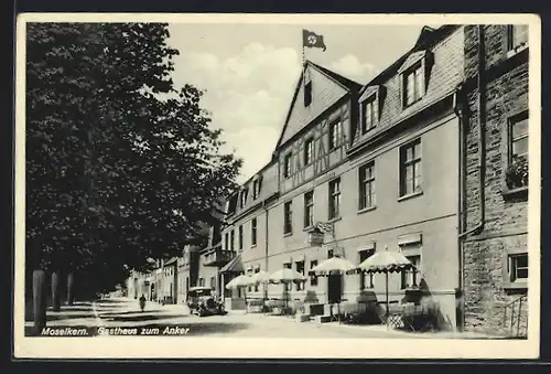 AK Moselkern, Gasthaus zum Anker, -Flagge