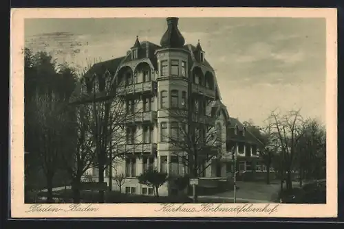 AK Baden-Baden, Hotel-Kurhaus Korbmattfelsenhof