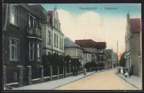 AK Neumünster, Blick in die Strasse Mühlenhof